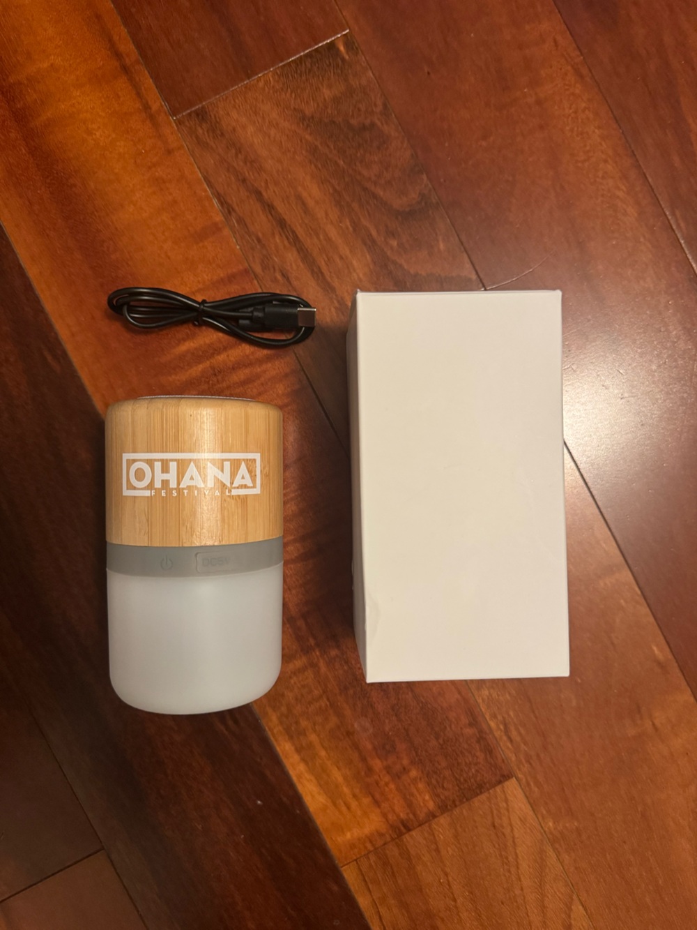 Ohana Bamboo Essential Oil Diffuser - Natural Wood & White
